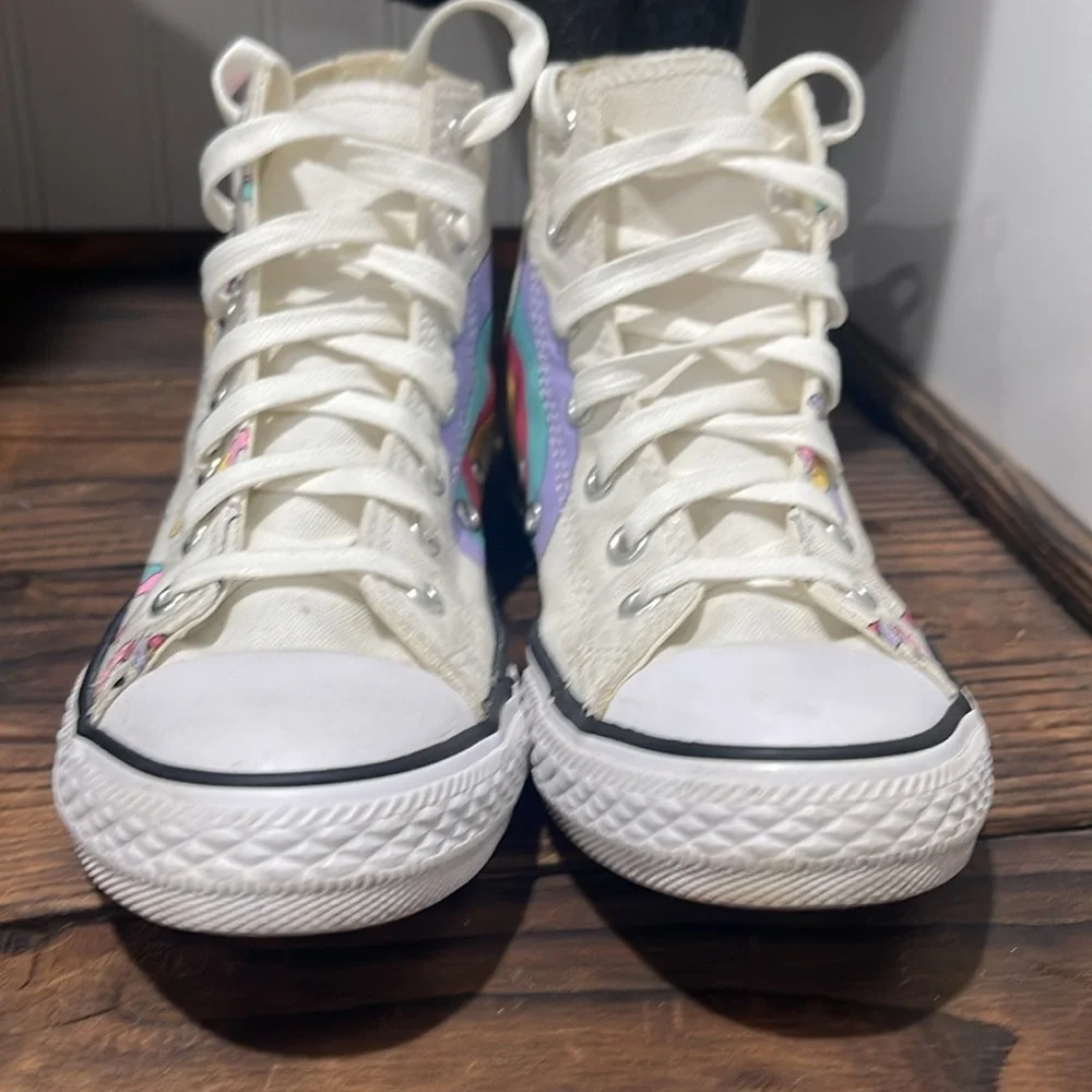 Converse Kids All Star Chuck Taylor High-Top Sneakers with Unicorns and Rainbows